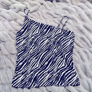 Sequin Black and white strapped halter